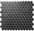 R Black Matte 12×12 Hexagon Mosaic (1×1)