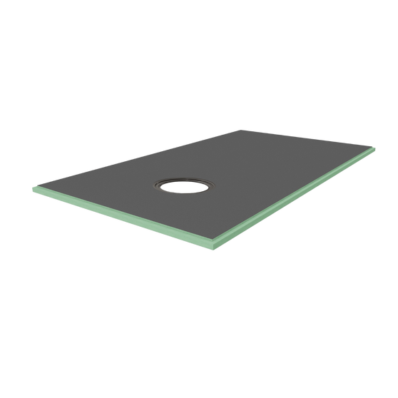 HYDRO BLOK **LOW PROFILE** 36X72 PRE-SLOPED SHOWER PAN OFFSET DRAIN