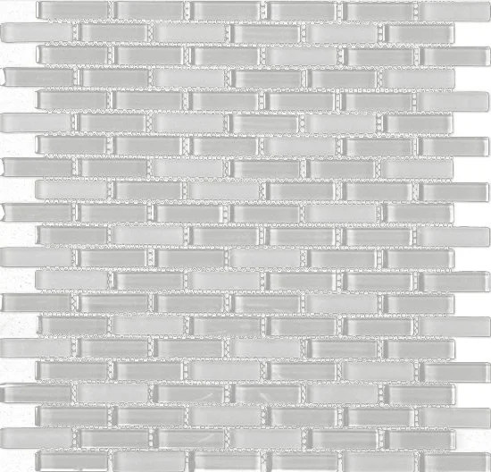 TH - CRISTALLO GLASS - DOVE GREY GLOSS/MATTE BLEND BRICK MOSAIC