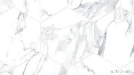 BRIO - WHITE MARBLE HEXAGON 8.5X10 *S/O*