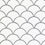 WHITE GLOSSY FISH SCALE MOSAIC *S/O*