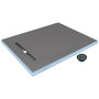 Wedi Fundo Riolito Neo Shower Bases w/ Click and Seal Linear Drain Unit