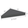 Wedi Corner Suspended Seat Shower Bench - 24" x 24" (US3000002)