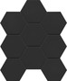 E - SOURCE - BLACK 3" HEX UNGLAZED