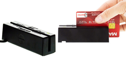 MagTek Card Reader, Dual Head Swipe, USB 3TRK, KDW Emulation, Black, #21040145