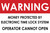 High Visibility Warning/Safe Decal, Heavy-Duty Self-Adhesdddd