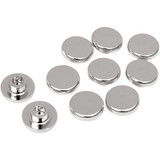 Drag Specialties Bolt Covers - Allen/Buttonhead - Top Cover Only - 1/4" - Chrome - 10 Pack
