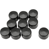 Drag Specialties Bolt Covers - Hex - 7/16" - Black - 10 Pack