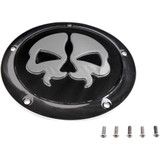 DRAG SPECIALTIES 1107-0553 Drag Specialties Split Skull Derby Cover - Black - Touring