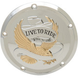 Drag Specialties Live To Ride Derby Cover - 5-Hole - Gold - Touring/Trike