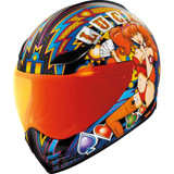 ICON 0101-14952 Domain Helmet - Lucky Lid 4 - Red - Small
