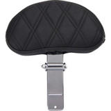 DRAG SPECIALTIES 0822-0537 Drag Specialties Ez Glide Ii Backrest - Small - Vinyl - Double Diamond Black Stitch