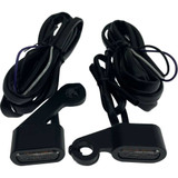 DRAG SPECIALTIES 2040-3058 Drag Specialties Marker Lights - Matte Black - Amber Lens - '04-'13 Xl