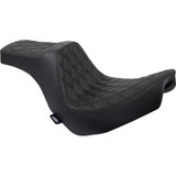 Drag Specialties Predator Iii Seat - Double Diamond - Black W/ Black Stitching - Fl/Fx '18-'22