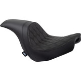 Drag Specialties Predator Seat - Double Diamond W/ Black Sitching - Vinyl - Flsb/Fxlr '18-'23