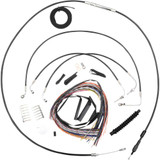 LA CHOPPERS LA8154KT219B La Choppers Handlebar Cable/Brake Line Kit - Complete - 18" - 20" Handlebars - Black Vinyl La-8154Kt2-19B