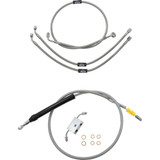 LA CHOPPERS LA8157KT19 La Choppers Handlebar Cable/Brake Line Kit - Quick Connect - 18" - 20" Ape Hanger Handlebars - Stainless Steel La-8157Kt-19