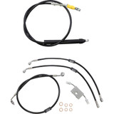 LA CHOPPERS LA8157KT19B La Choppers Handlebar Cable/Brake Line Kit - Quick Connect - 18" - 20" Ape Hanger Handlebars - Black Vinyl La-8157Kt-19B