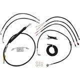 LA CHOPPERS LA8157KT213B La Choppers Handlebar Cable/Brake Line Kit - Quick Connect - Complete - 12" - 14" Handlebars - Black La-8157Kt2-13B