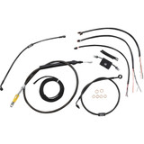 LA CHOPPERS LA8157KT216M La Choppers Handlebar Cable/Brake Line Kit - Quick Connect - Complete - 15" - 17" Handlebars - Midnight La-8157Kt2-16M