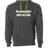 FACTORY EFFEX 2788104 Factory Effex Kawasaki Sixty Two Pullover Hoodie - Heather Charcoal - Large 27-88104