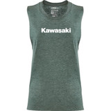 Factory Effex Women'S Kawasaki Muscle Tank Top - Heather Forest Green - Large 27-87154