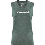FACTORY EFFEX 2787150 Factory Effex Women'S Kawasaki Muscle Tank Top - Heather Forest Green - Small 27-87150