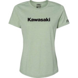 Factory Effex Women'S Kawasaki T-Shirt - Light Heather Green - Small 27-87140
