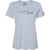 Factory Effex Women'S Yamaha Signature T-Shirt - Light Heather Blue - Large 27-87244