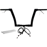 FAT BAGGERS INC. 602312B Fat Baggers Inc. Handlebar Kit - Flat Top - 12" - Black 602312-B