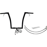 FAT BAGGERS INC. 701916B Fat Baggers Inc. Handlebar Kit - Flat Top - 16" - Black 701916-B