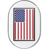 FIGURATI DESIGNS FD20ACSSLT Figurati Designs Antenna Cover - Left Rear Fender - American Flag - Chrome Fd20-Ac-Ss-Lt