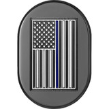 FIGURATI DESIGNS FD71ACBLKLT Figurati Designs Antenna Cover - Left Rear Fender - Blue Line American Flag - Black Fd71-Ac-Blk-Lt