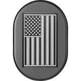FIGURATI DESIGNS FD26ACBLKLT Figurati Designs Antenna Cover - Left Rear Fender - Contrast Cut American Flag - Black Fd26-Ac-Blk-Lt