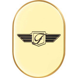 FIGURATI DESIGNS FD01ACGLDLT Figurati Designs Antenna Cover - Left Rear Fender - Fd Logo - Gold Fd-01-Ac-Gld-Lt