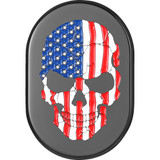 Figurati Designs Antenna Cover - Right Rear Fender - American Flag Skull - Black Fd25-Ac-Blk-Rt