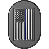 Figurati Designs Antenna Cover - Right Rear Fender - Blue Line American Flag - Black Fd71-Ac-Blk-Rt