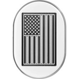 FIGURATI DESIGNS FD26ACSSRT Figurati Designs Antenna Cover - Right Rear Fender - Contrast Cut American Flag - Chrome Fd26-Ac-Ss-Rt
