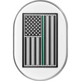 FIGURATI DESIGNS FD72ACSSRT Figurati Designs Antenna Cover - Right Rear Fender - Green Line American Flag - Chrome Fd72-Ac-Ss-Rt