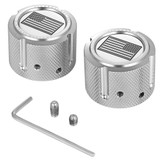 FIGURATI DESIGNS FD26RFACSS Figurati Designs Axle Nut Cover - Front - Stainless Steel - American Flag - Contrast Cut - Reversed - Silver Fd26R-Fac-Ss