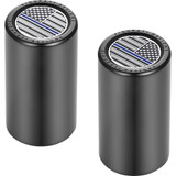 Figurati Designs Docking Hardware Covers - American Flag - Blue Line - Long - Black Fd71-Dc-2545-Bk