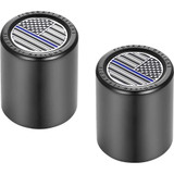 FIGURATI DESIGNS FD71DC2730BK Figurati Designs Docking Hardware Covers - American Flag - Contrast Cut - Black Fd71-Dc-2730-Bk