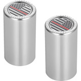 Figurati Designs Docking Hardware Covers - American Flag - Red Line - Long - Stainless Steel Fd73-Dc-2545-Ss