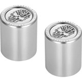 FIGURATI DESIGNS FD27DC2730SS Figurati Designs Docking Hardware Covers - American Flag Skull - Contrast Cut Fd27-Dc-2730-Ss