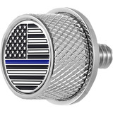 Figurati Designs Seat Mounting Knob - Stainless Steel - Blue Line American Flag Fd70-Seat Kn-Ss