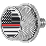 Figurati Designs Seat Mounting Knob - Stainless Steel - Red Line American Flag Fd73-Seat Kn-Ss