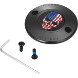 FIGURATI DESIGNS FD25TC2HBLK Figurati Designs Timing Cover - 2 Hole - Skull - Black Fd25-Tc-2H-Blk