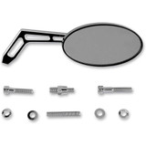 PRO-ONE PERF.MFG. 102320B Pro-One Perf.Mfg. Mirror - Weekend Warrior - Side View - Cut-Out - Oval - Black - Right 102320B