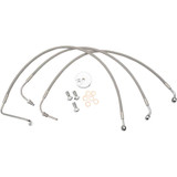 LA CHOPPERS LA8005B19 La Choppers Brake Lines - 18" - 20" Ape Hanger Handlebars - Stainless Steel La-8005B19