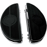 DRAG SPECIALTIES 1621-0160 Drag Specialties Half-Moon Floorboard - W/ Vibration Inserts - Chrome - Fl